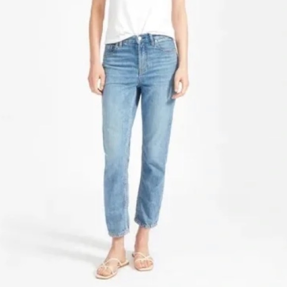 Everlane Denim - Everlane The Summer Vintage Straight Leg Cropped Blue Jeans Size 27 Regular